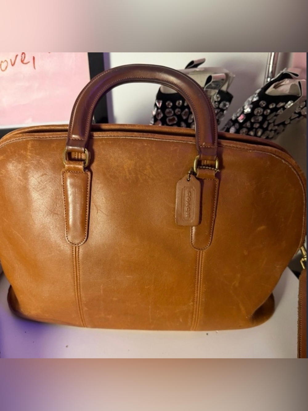 Coach Vintage Unisex Baxter Tote/Briefcase missing crossbody bag